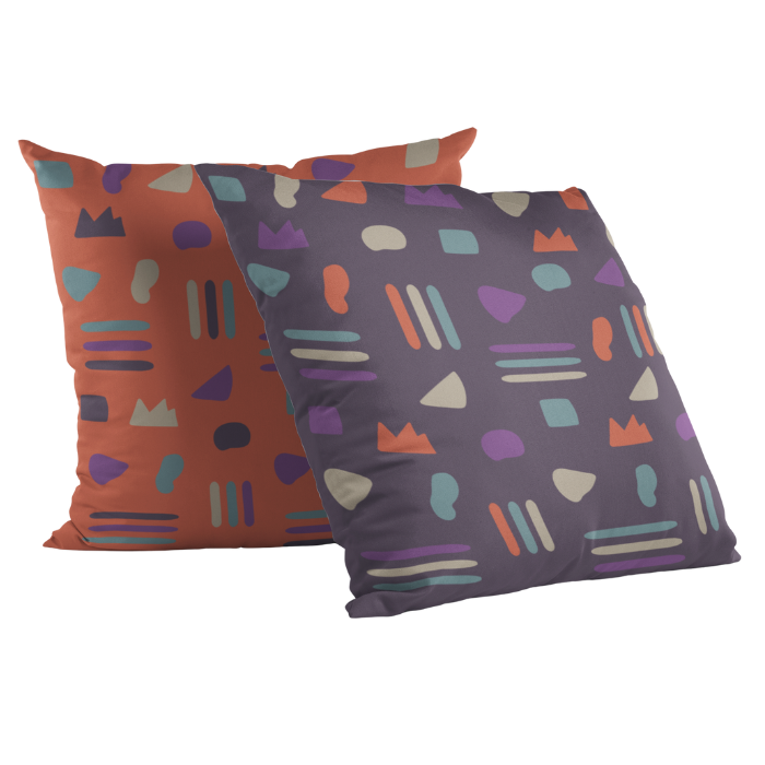 Decorative Pillows, Throw pillows for couch, Abstract shapes in neutral tones on throw pillows.